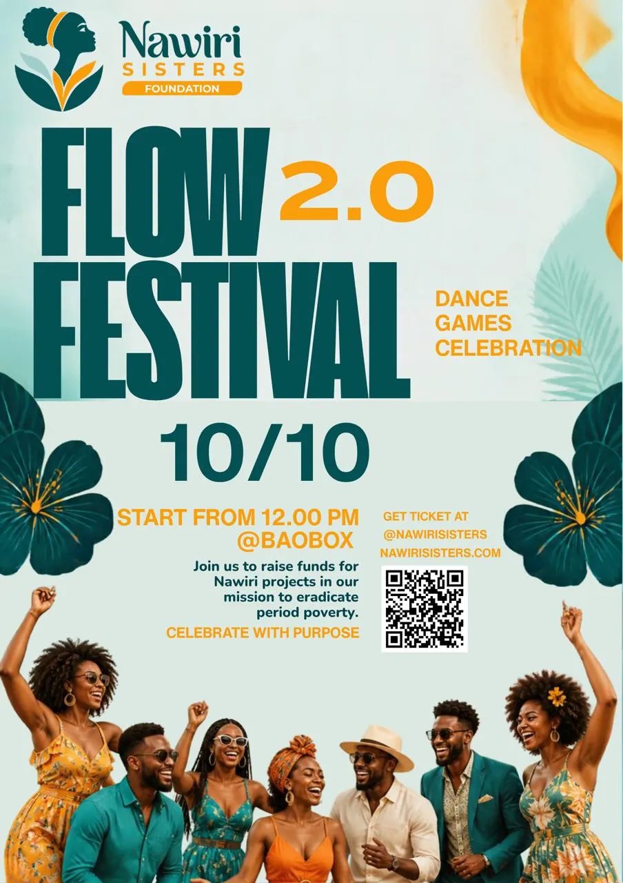Flow Festival 2.0 poster: Saturday, 10 October 2026, From 12 noon. KES 1,500.