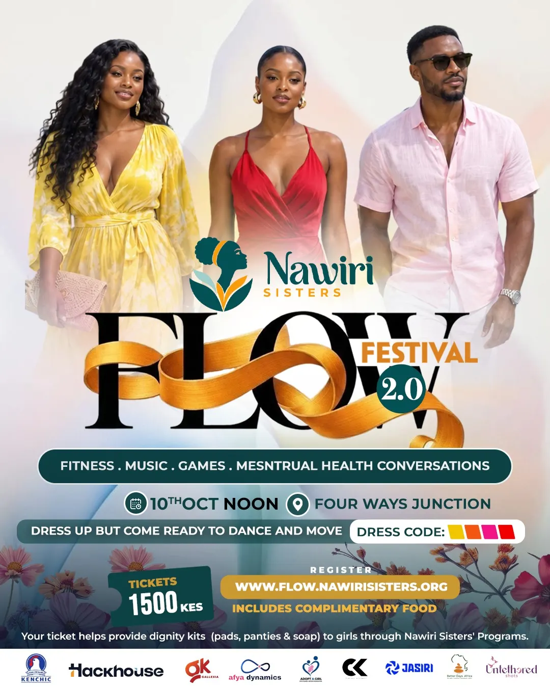 Flow Festival 2.0 poster: Saturday, 10 October 2026, From 12 noon. From KES 1,000.